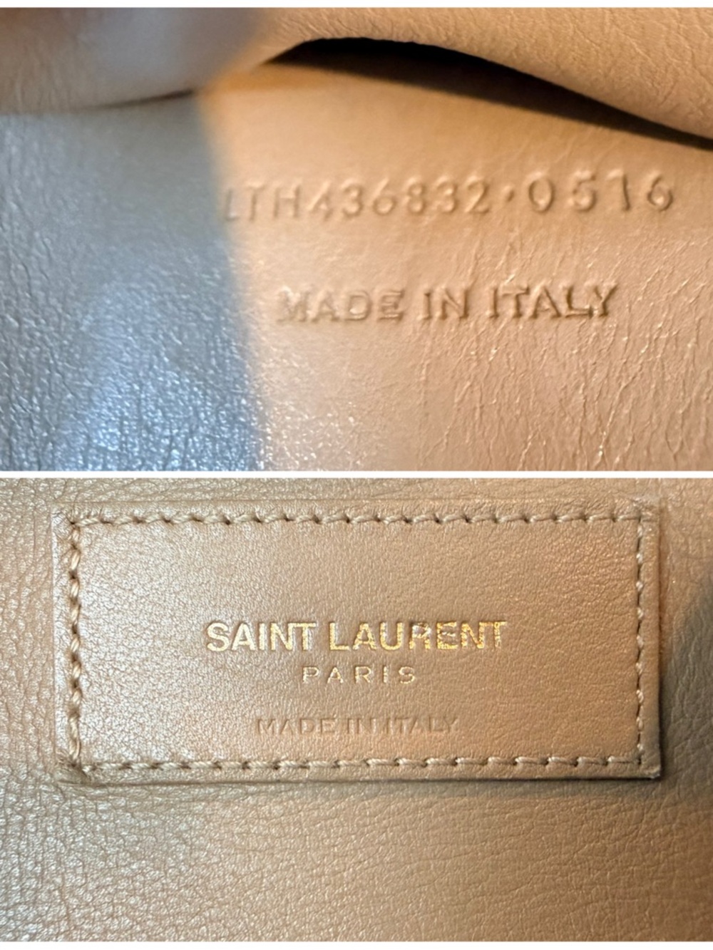 Saint Laurent Monogram Cabas Downtown Bag with Gold YSL Logo - Picture 16 of 16
